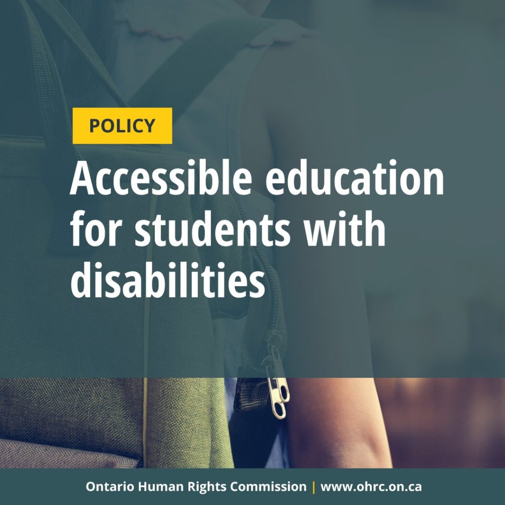 Accessible education for students with disabilities
